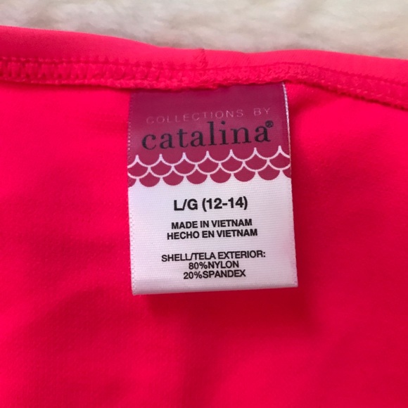 NWOT CATALINA Pink Ruched Bikini Bottom - Picture 2 of 3